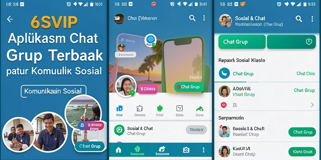 Antarmuka utama aplikasi 6SVIP yang memudahkan chatting grup.