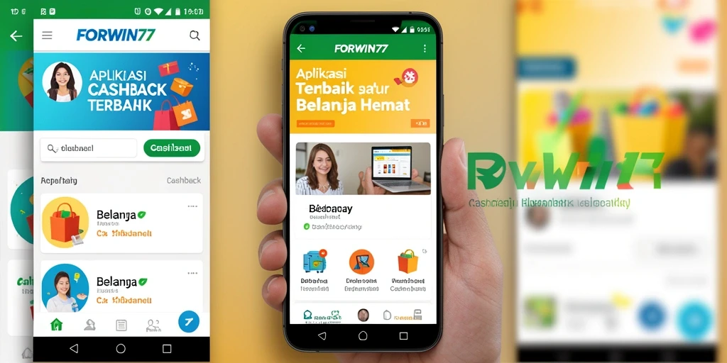 Tampilan antarmuka aplikasi FORWIN77 dengan penawaran cashback