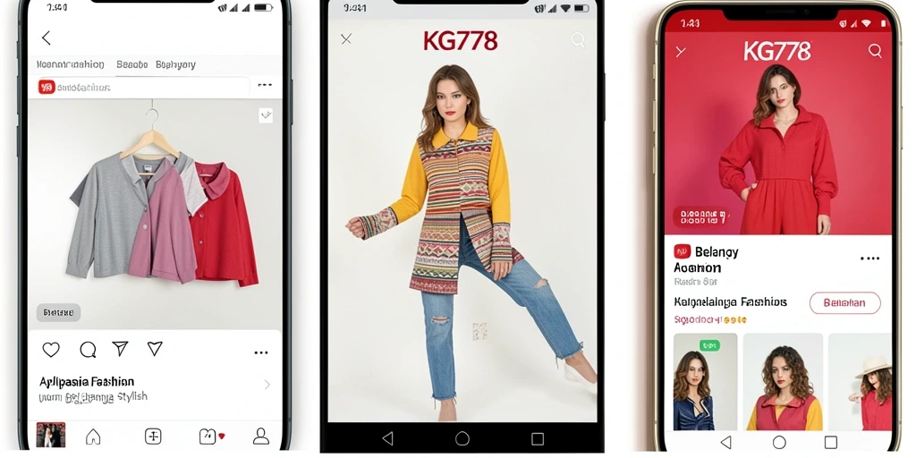 Tampilan antarmuka KG778 yang modern dan user-friendly untuk belanja fashion.