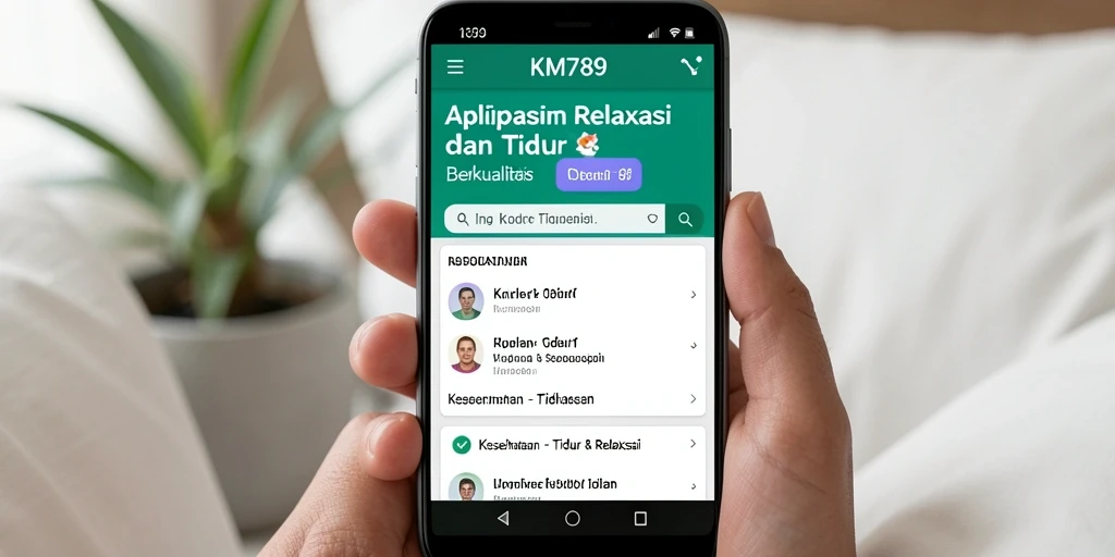 Tampilan antarmuka KM789 yang menenangkan dan fungsional.