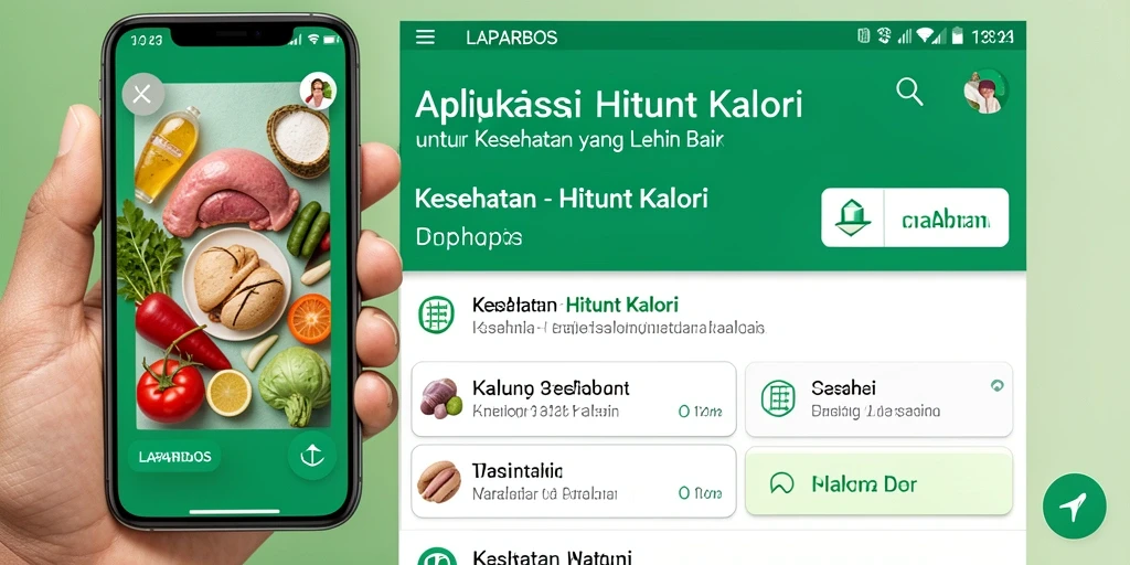 Tampilan antarmuka LAPARBOS dengan fitur Hitung Kalori yang intuitif.