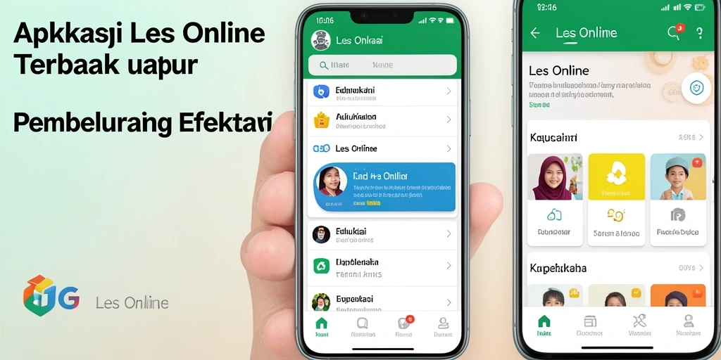 Antarmuka N06 yang sederhana dan menarik untuk Les Online.