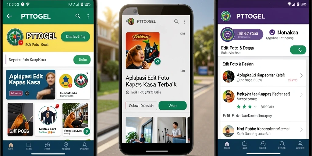 Tampilan antarmuka PTTOGEL dengan fitur Edit Foto Kertas Kaca.