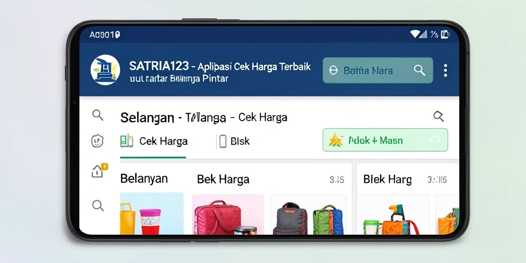 Antarmuka SATRIA123 menampilkan fitur Cek Harga yang memudahkan pengguna.