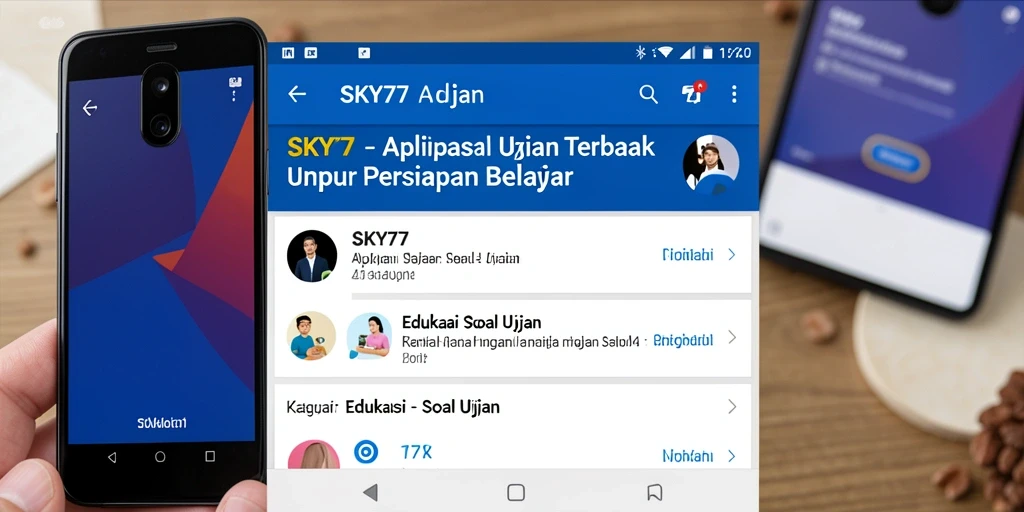 Tampilan antarmuka aplikasi SKY77 yang interaktif dan informatif.