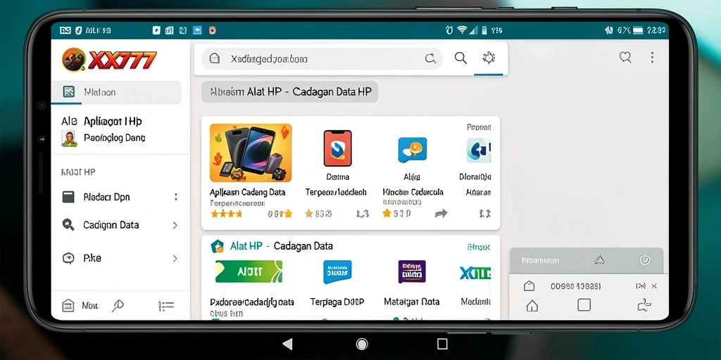 Tampilan antarmuka pengguna aplikasi XXX777 untuk cadangan data yang mudah digunakan.